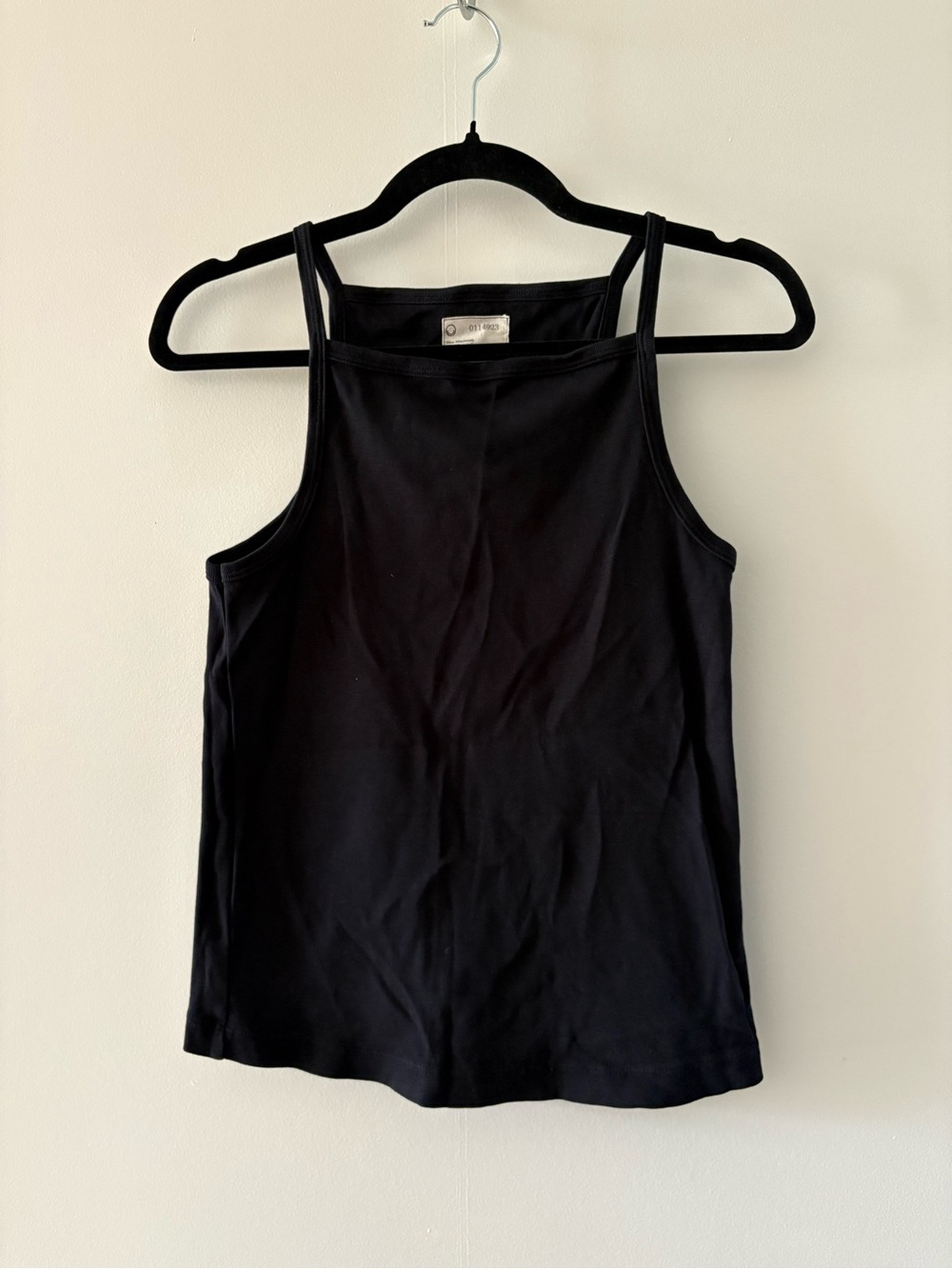 Women's Black Square Neck Tank Top